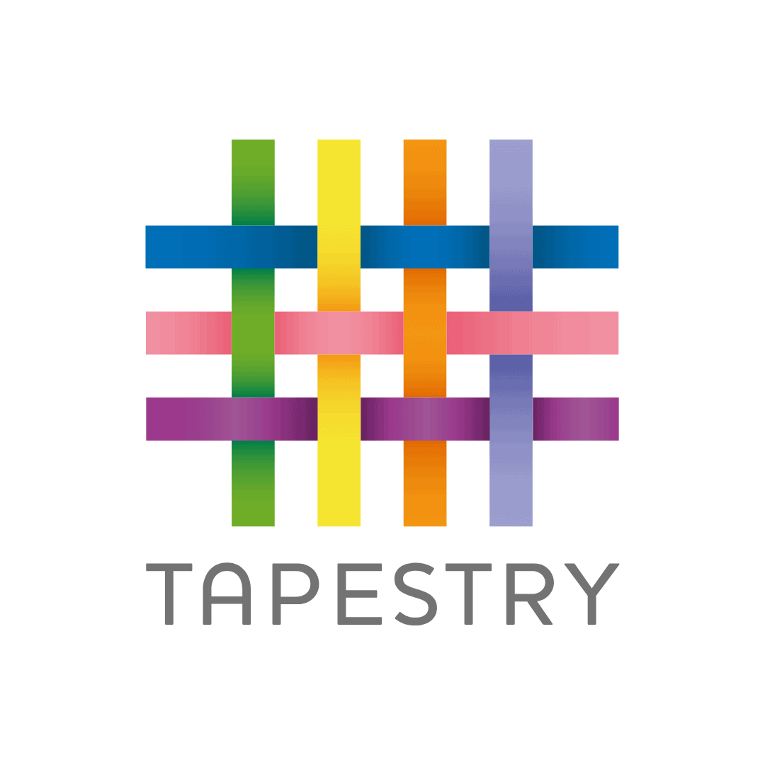Tapestry logo in white circle