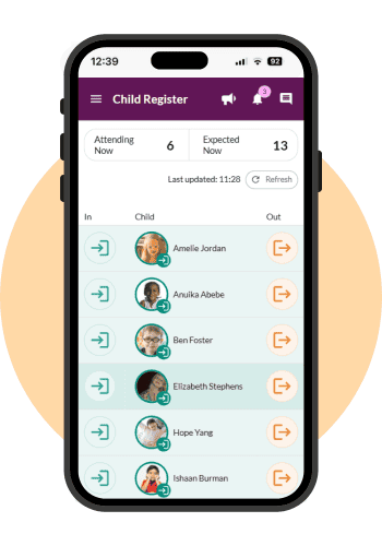 occupancy and attendance screen in the tapestry app