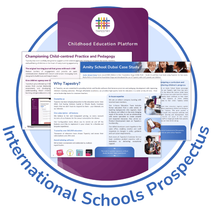 An open copy of a Tapestry printed journal